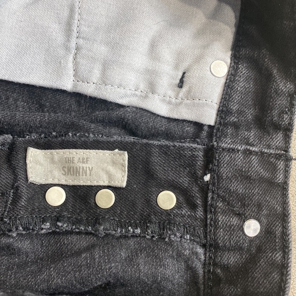 Abercrombie and Fitch Distressed Washed Black Grayish Men's Jeans Shorts Size 30 - Picture 6 of 9